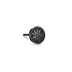 Pendientes 1ud Acero inoxidable Negro Recubierto de IP Edelweiss Ø8 mm