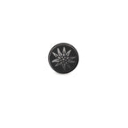 Pendientes 1ud Acero inoxidable Negro Recubierto de IP Edelweiss Ø8 mm