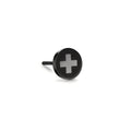 Pendientes 1ud Acero inoxidable Negro Recubierto de IP Ø8 mm
