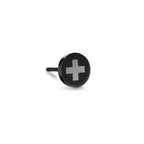 Pendientes 1ud Acero inoxidable Negro Recubierto de IP Ø8 mm
