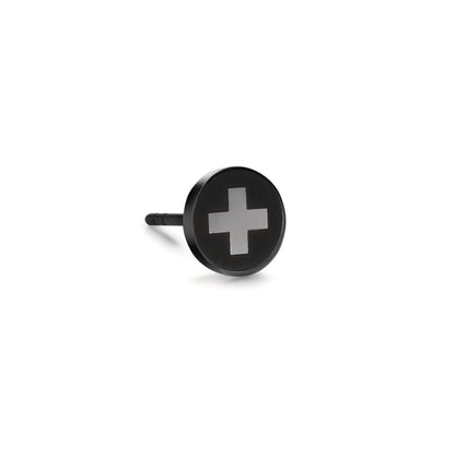 Pendientes 1ud Acero inoxidable Negro Recubierto de IP Ø8 mm