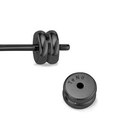 Pendientes 1ud Acero inoxidable Negro Recubierto de IP Ø8 mm