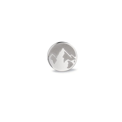 Pendientes 1ud Acero inoxidable Montaña Ø8 mm