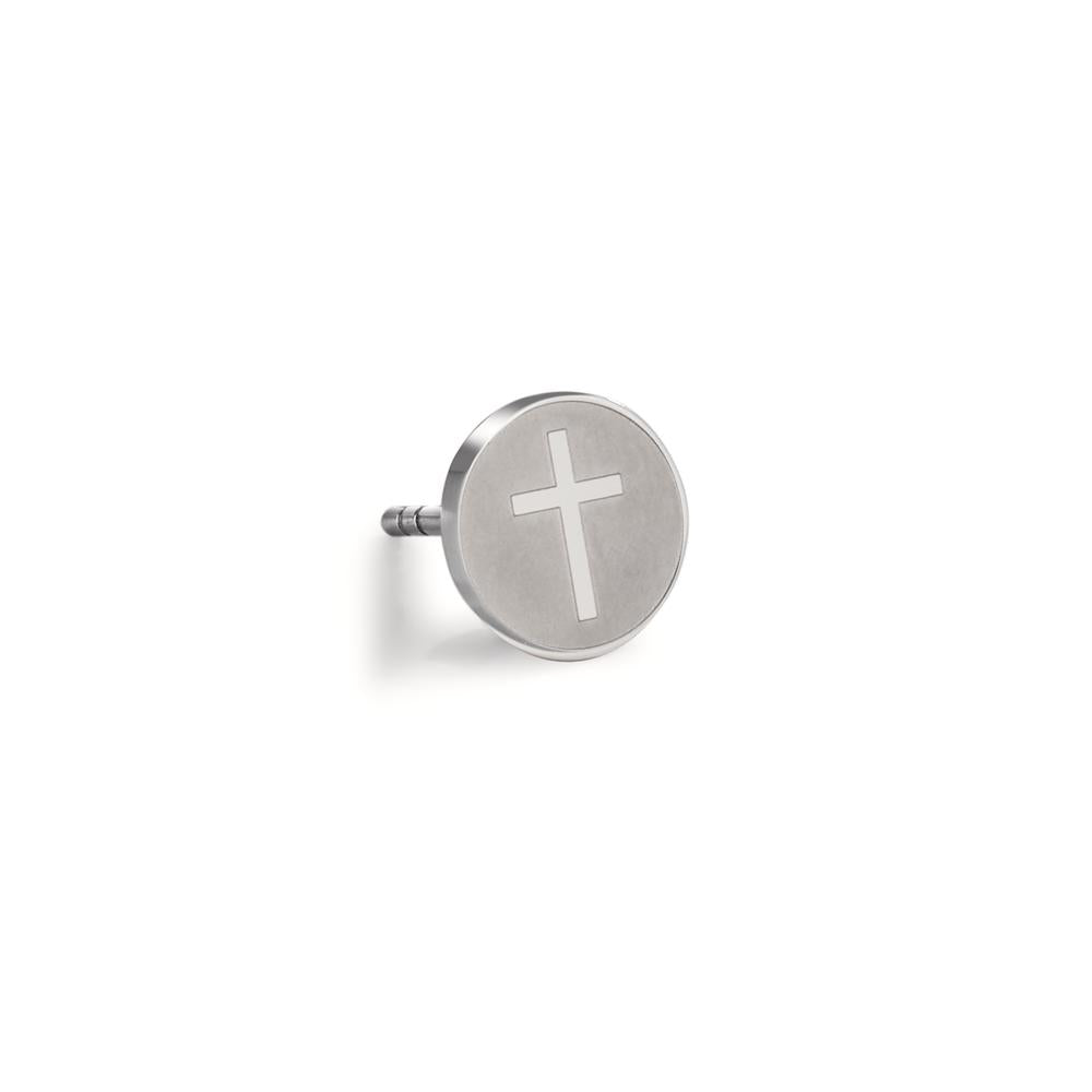Pendientes 1ud Acero inoxidable Cruz Ø8 mm