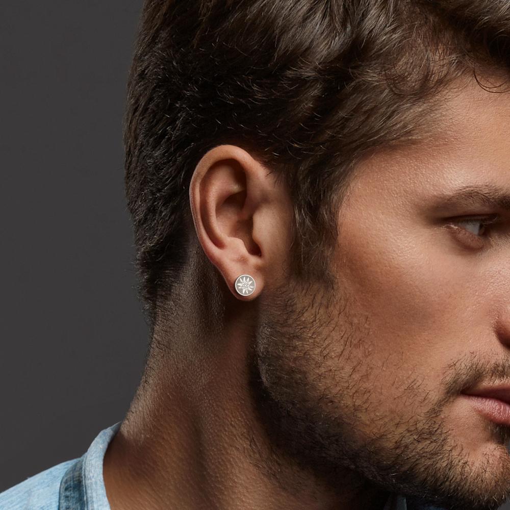 Pendientes 1ud Acero inoxidable Edelweiss Ø8 mm