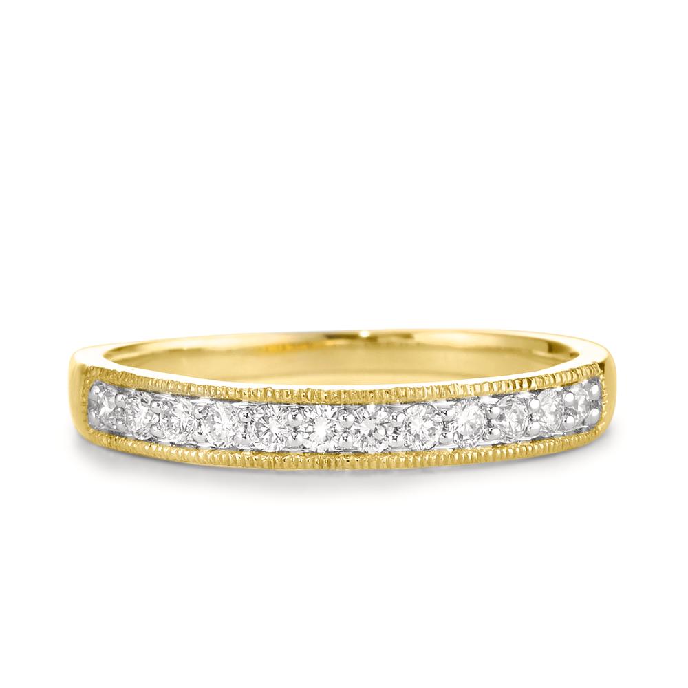 Anillo de memoria 750/oro amarillo de 18 quilates Diamante 0.25 ct, 12 piedras, w-pi3
