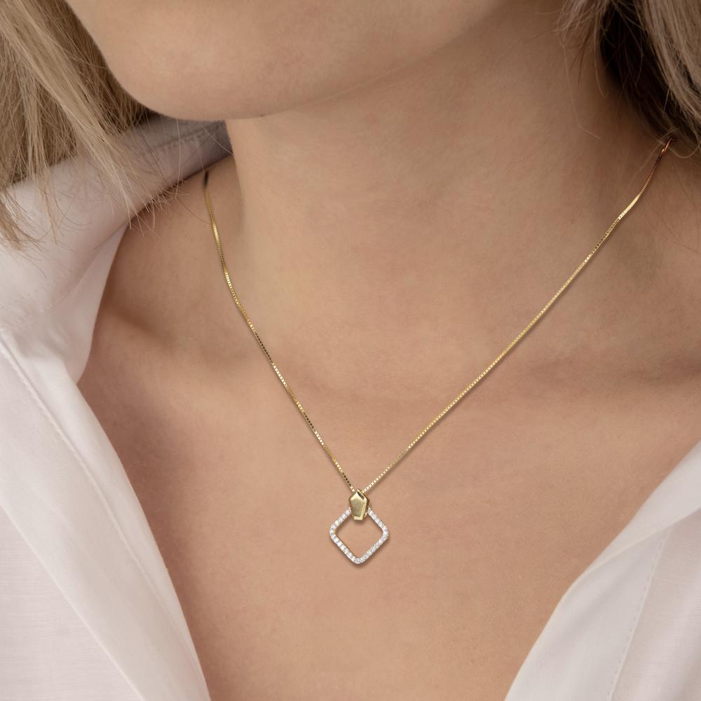 Colgante 750/oro amarillo de 18 quilates Diamante 0.10 ct, w-si