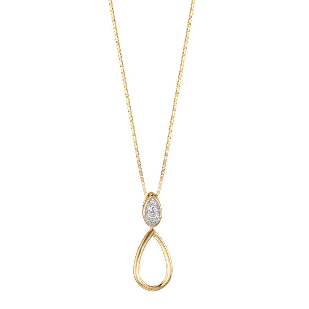 Colgante 750/oro amarillo de 18 quilates Diamante 0.03 ct, 6 piedras, w-pi1