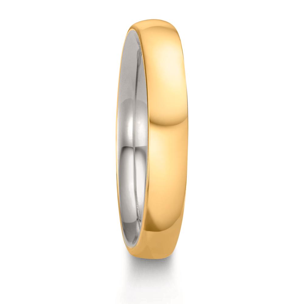 Anillo de pareja 750/oro amarillo de 18 quilates, 950 platino