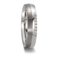 Anillo de pareja Acero inoxidable, Titanio Diamante 0.09 ct, 6 piedras, w-si