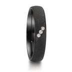 Anillo de pareja Circonio Diamante 0.045 ct, 3 piedras, w-si
