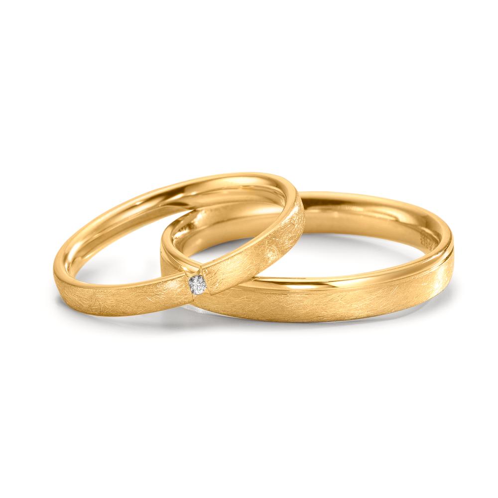 Anillo de pareja 750/oro amarillo de 18 quilates