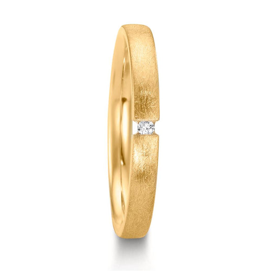 Anillo de pareja 750/oro amarillo de 18 quilates Diamante 0.015 ct, w-si