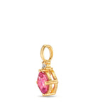 Colgante 750/oro amarillo de 18 quilates Topacio rosa, Topacio blanco Ø6.5 mm