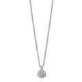 Collar Plata Circonita 7 piedras Rodio plateado Flor 38 cm