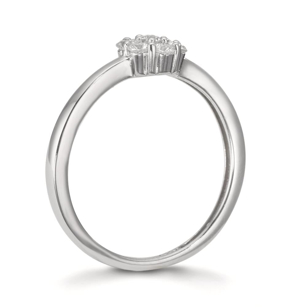Anillo de dedo Plata Circonita 7 piedras Rodio plateado