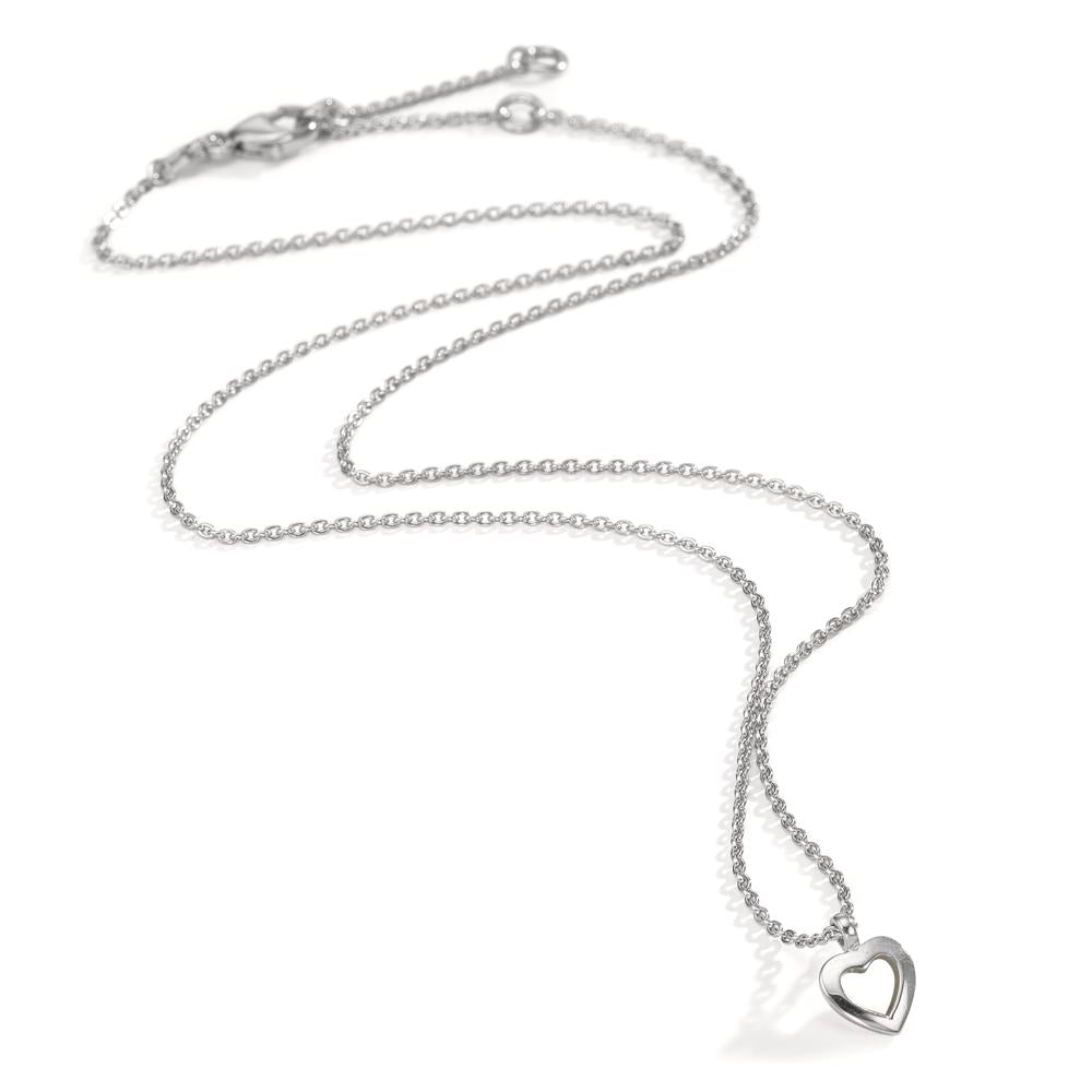 Collar Plata Rodio plateado Corazón 38-42 cm