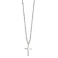 Collar Plata Rodio plateado Cruz 38-42 cm