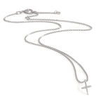 Collar Plata Rodio plateado Cruz 38-42 cm