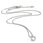 Collar Plata Circonita 16 piedras Rodio plateado Corazón 38-42 cm