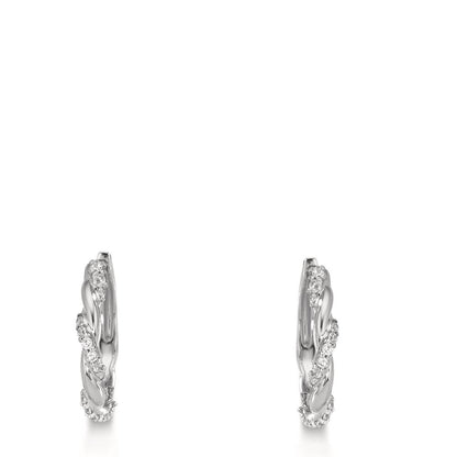 Aro con bisagra Plata Circonita 26 piedras Rodio plateado