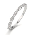 Anillo Plata Circonita 18 piedras Rodio plateado