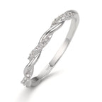 Anillo Plata Circonita 18 piedras Rodio plateado