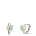 Aro con bisagra Plata Circonita 20 piedras Rodio plateado Mariposa