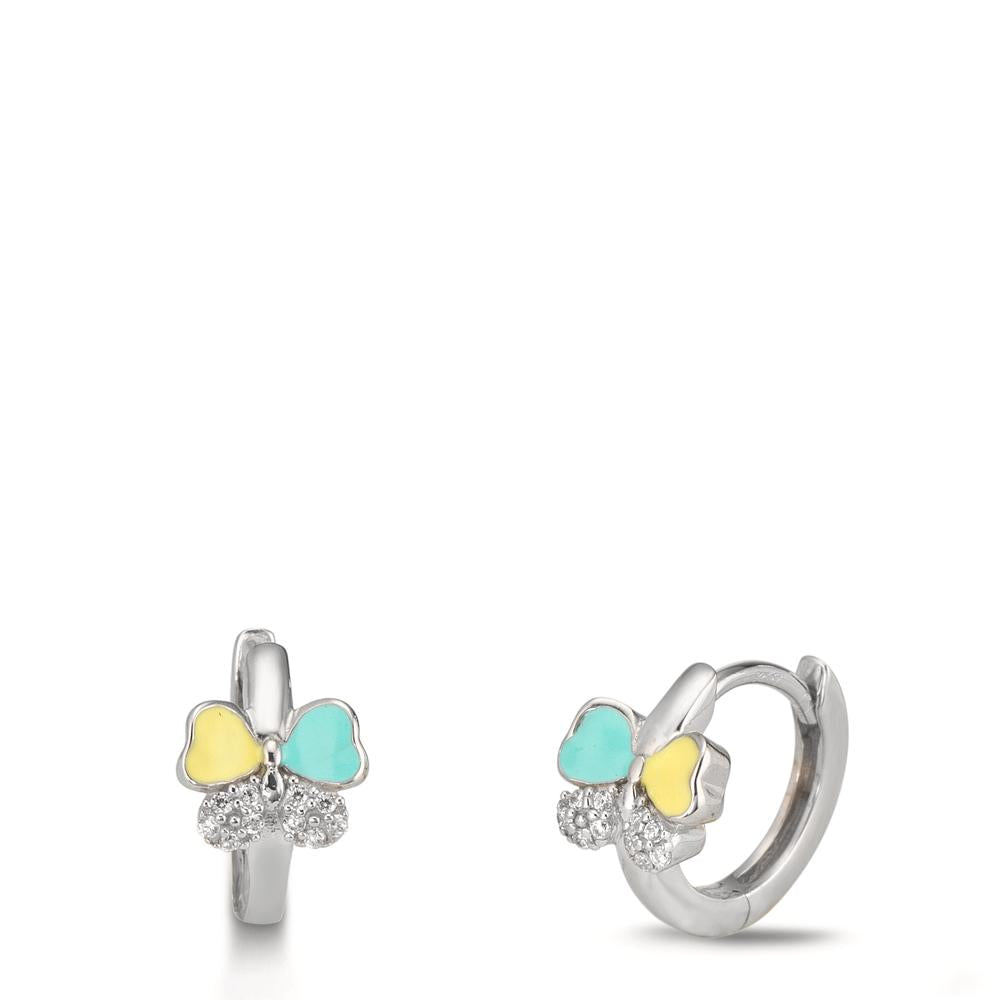 Aro con bisagra Plata Circonita 20 piedras Rodio plateado Mariposa