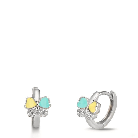 Aro con bisagra Plata Circonita 20 piedras Rodio plateado Mariposa