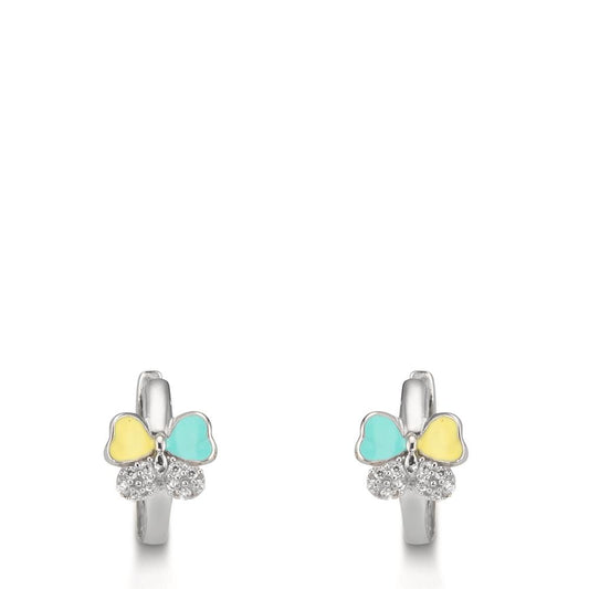 Aro con bisagra Plata Circonita 20 piedras Rodio plateado Mariposa