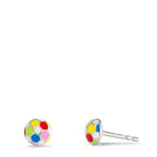 Pendientes Plata Rodio plateado Fútbol americano Ø6 mm