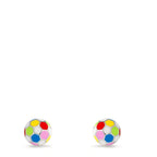 Pendientes Plata Rodio plateado Fútbol americano Ø6 mm