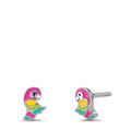 Pendientes Plata Rodio plateado Loro