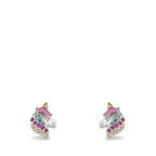 Pendientes Plata Circonita vistoso Rodio plateado Caballo Ø7 mm