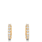 Aro con bisagra Plata Circonita 16 piedras Amarillo Dorado