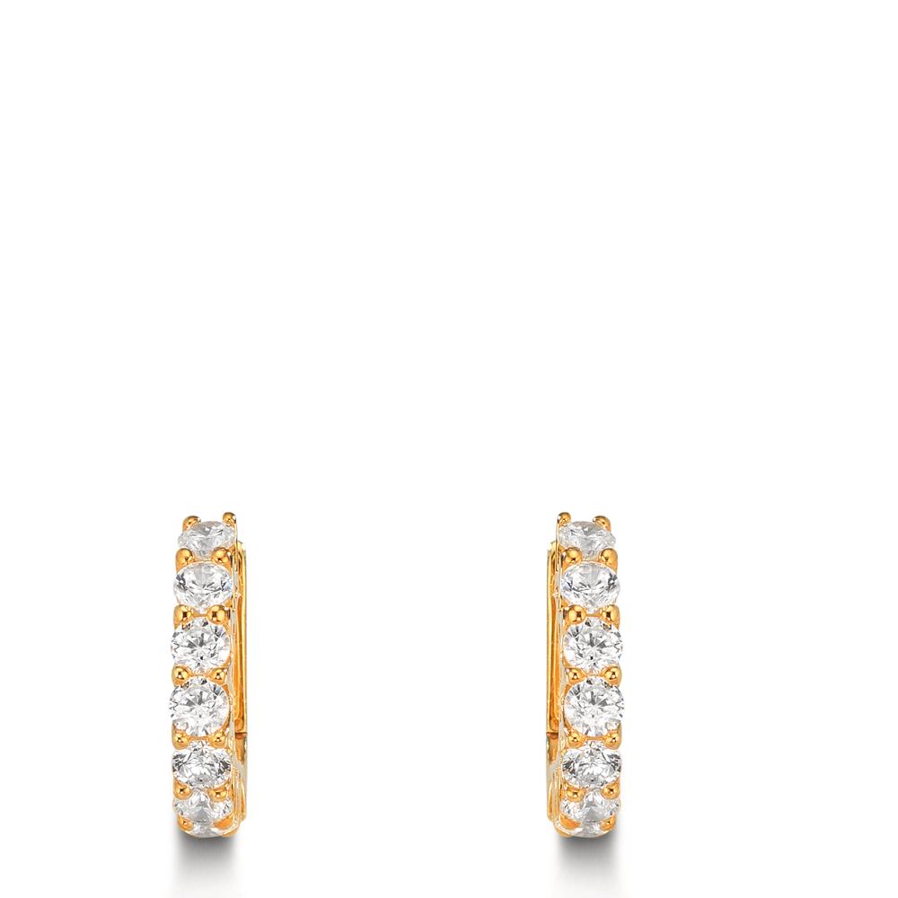 Aro con bisagra Plata Circonita 16 piedras Amarillo Dorado