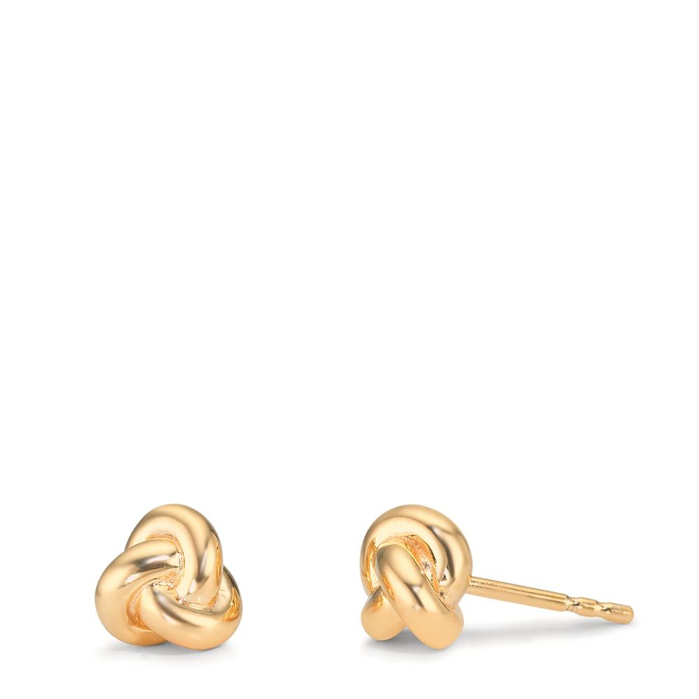 Pendientes Plata Amarillo Dorado nodo Ø7.5 mm
