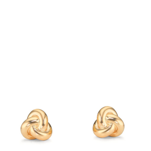 Pendientes Plata Amarillo Dorado nodo Ø7.5 mm