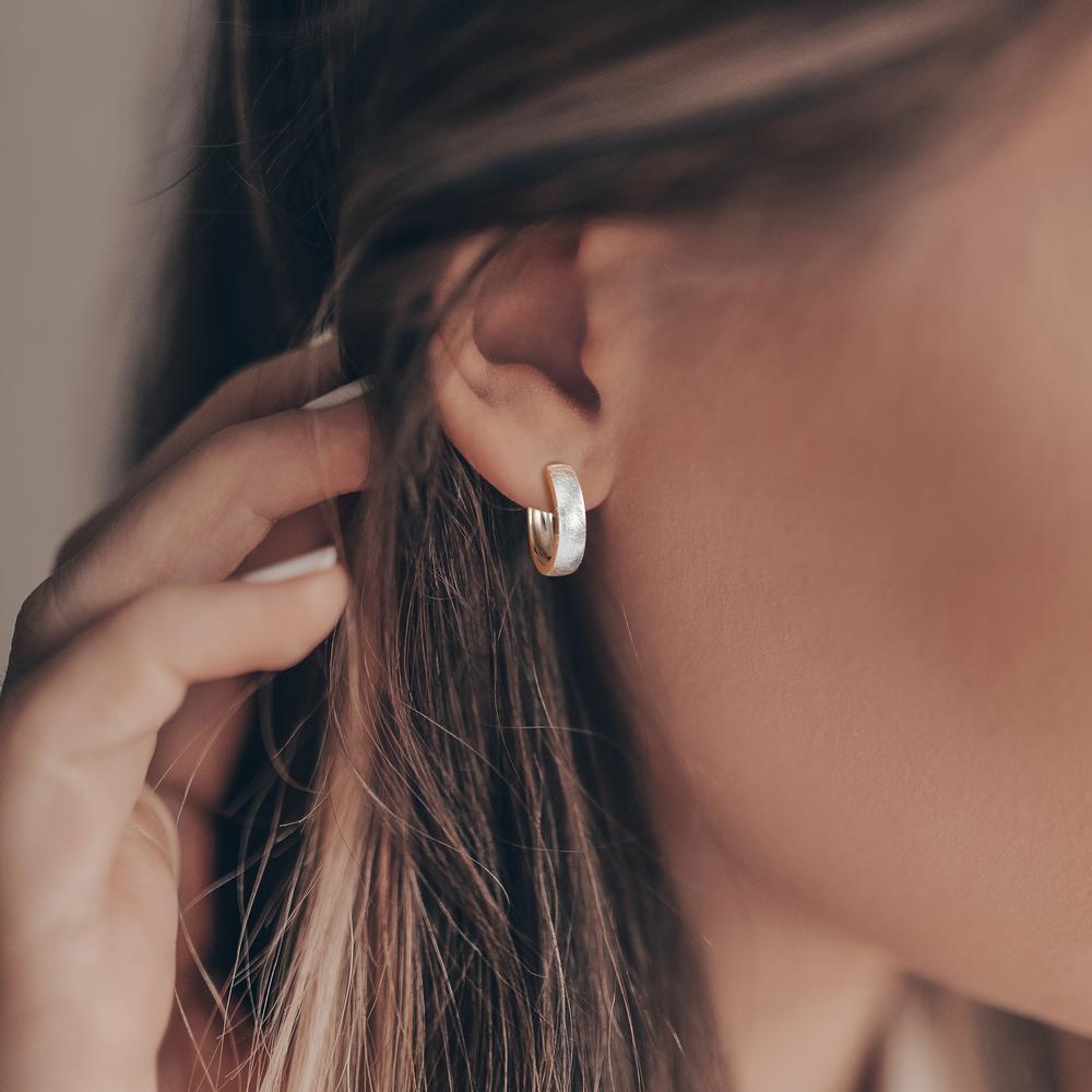 Aro con bisagra Plata