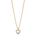 Collar Oro amarillo de 375/9K Circonita Corazón 38-42 cm