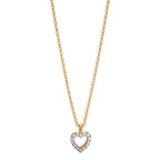 Collar Oro amarillo de 375/9K Circonita Corazón 38-42 cm