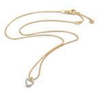 Collar Oro amarillo de 375/9K Circonita Corazón 38-42 cm