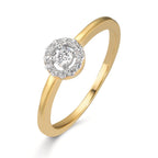 Anillo de dedo Oro amarillo de 375/9K Circonita