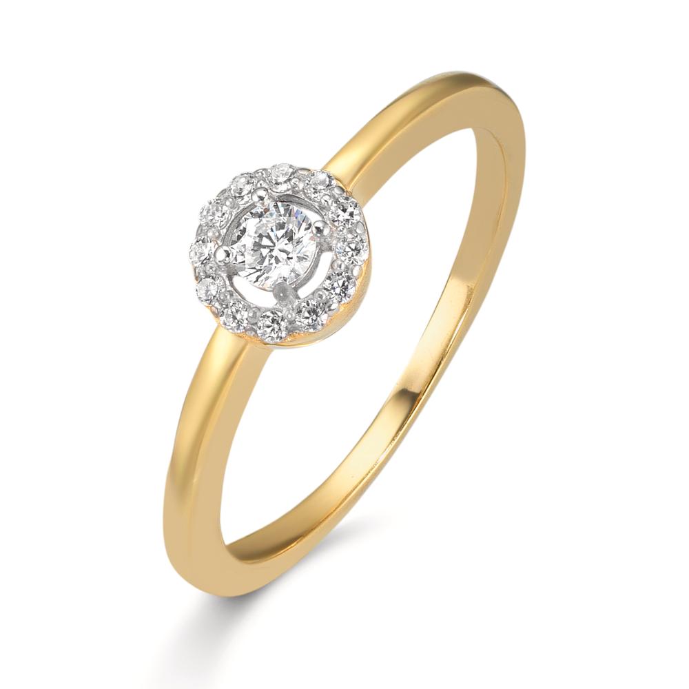 Anillo de dedo Oro amarillo de 375/9K Circonita