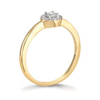 Anillo de dedo Oro amarillo de 375/9K Circonita