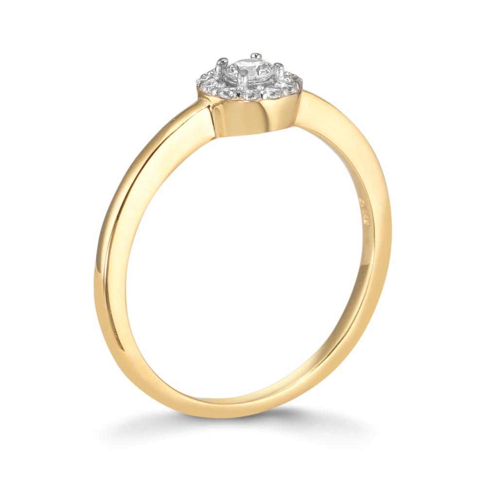 Anillo de dedo Oro amarillo de 375/9K Circonita