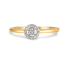 Anillo de dedo Oro amarillo de 375/9K Circonita