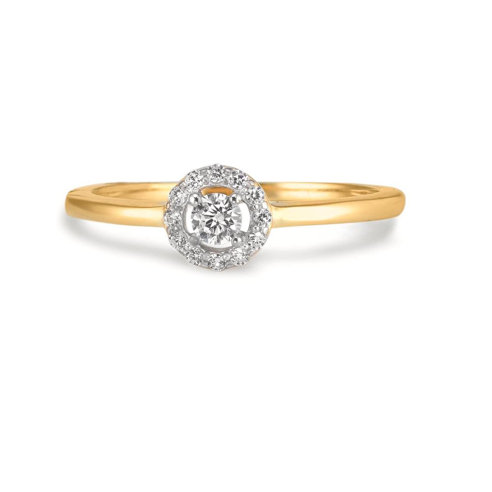 Anillo de dedo Oro amarillo de 375/9K Circonita