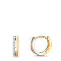 Aro con bisagra Oro amarillo de 375/9K Circonita 16 piedras Bicolor